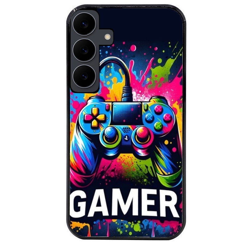 Coque noire taperso pour galaxy A06 A16 A26 A36 A56 avec motif gamer protection antichoc personnalisée