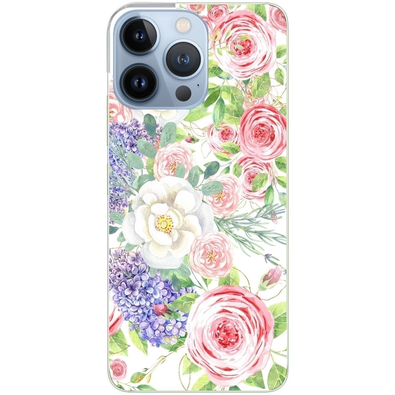 Coque taperso pour Iphone 12 et PRO MINI PRO MAX avec motif fleur couleur pastel protection antichoc personnalisée