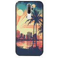 Coque noire taperso pour OPPO A5 A9 2020 avec motif hawaii retro protection antichoc personnalisée