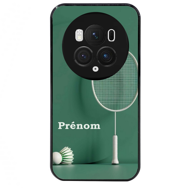 Coque noire taperso pour Magic 5 6 LITE et PRO avec motif badminton sport personnalise protection antichoc personnalisée