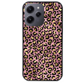 Coque noire taperso pour Redmi 12 4G et 5G avec motif leopard rose protection antichoc personnalisée
