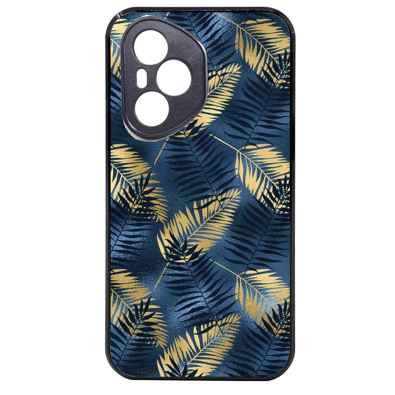 Coque noire taperso pour Honor 400 et Lite Pro Smart avec motif palmier bleu protection antichoc personnalisée