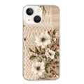 Coque taperso pour Iphone 13 et PRO MINI PRO MAX avec motif bois et dentelle 2 protection antichoc personnalisée