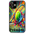Coque noire taperso pour OPPO A5 PRO 4G et 5G avec motif tennis color personnalisee protection antichoc personnalisée