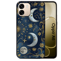 Coque noire taperso pour OPPO A6 A6X 4G et 5G avec motif lune et etoile protection antichoc personnalisée