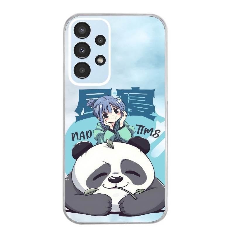 Coque taperso pour Galaxy A13 4G et 5G A23 A53 avec motif panda anime protection antichoc personnalisée