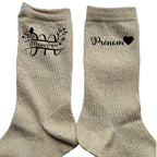 Chaussettes personnalisée paillettes doré motif mamie magnifique