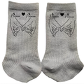 Chaussettes personnalisée paillettes argent motif couple amour