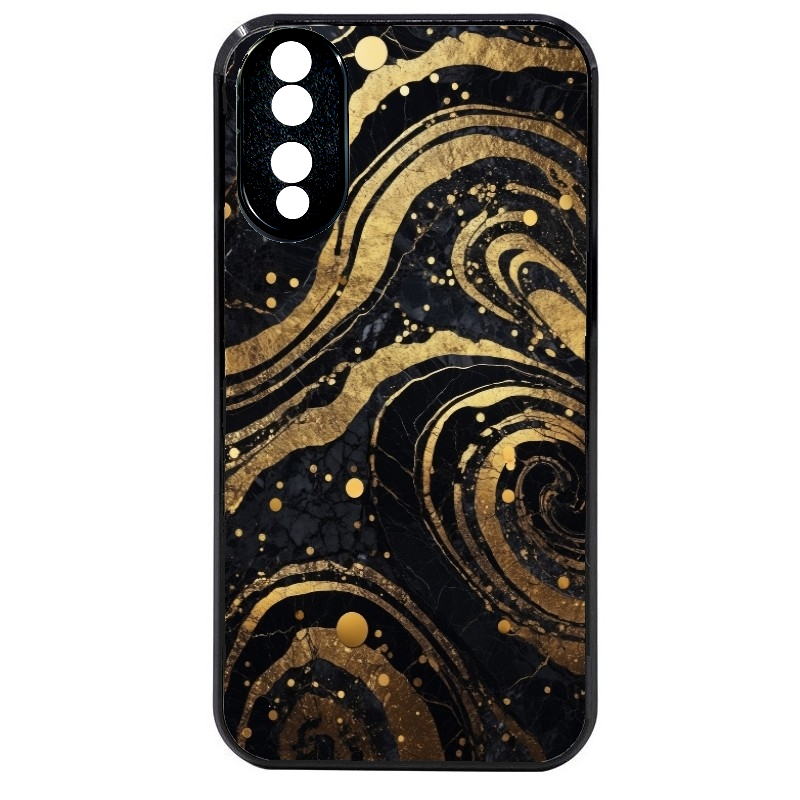 Coque noire taperso pour Honor 70 LITE 90 et LITE avec motif marbre noir protection antichoc personnalisée