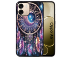 Coque noire taperso pour OPPO A6 A6X 4G et 5G avec motif dreamcatcher et lune protection antichoc personnalisée