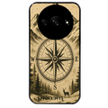 Coque noire taperso pour Redmi A3 avec motif voyage et boussole protection antichoc personnalisée