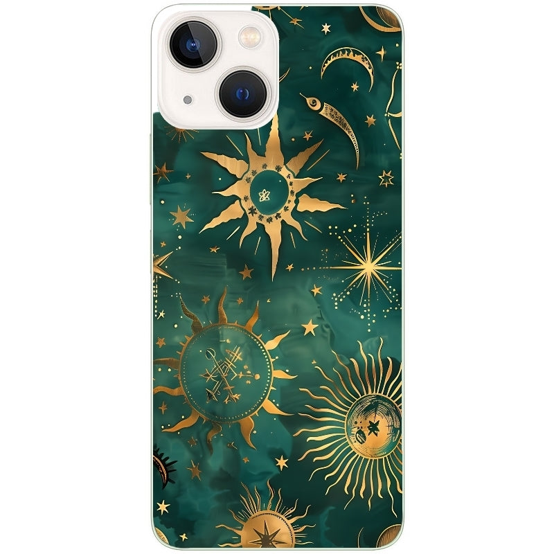 Coque taperso pour Iphone 13 et PRO MINI PRO MAX avec motif lune et astro protection antichoc personnalisée
