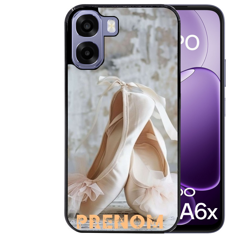 Coque noire taperso pour OPPO A6 A6X 4G et 5G avec motif ballerine danse personnalisee protection antichoc personnalisée