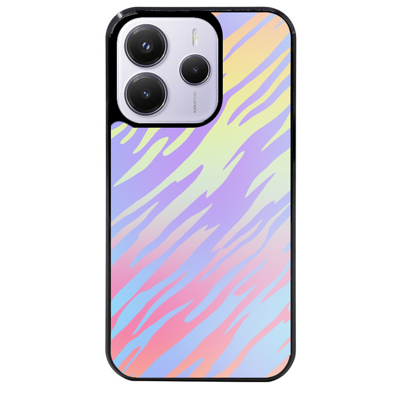Coque noire taperso pour Redmi Note 14 et PRO PLUS 4G 5G avec motif zebre pastel protection antichoc personnalisée