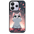 Coque noire taperso pour Redmi Note 14 et PRO PLUS 4G 5G avec motif chat anime avec votre prenom protection antichoc personnalisée