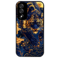 Coque noire taperso pour OnePlus Nord 5 avec motif tigre et fleur protection antichoc personnalisée