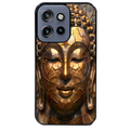 Coque noire taperso pour Moto Edge 60 et Neo Fusion Pro avec motif bouddha et mosaique protection antichoc personnalisée