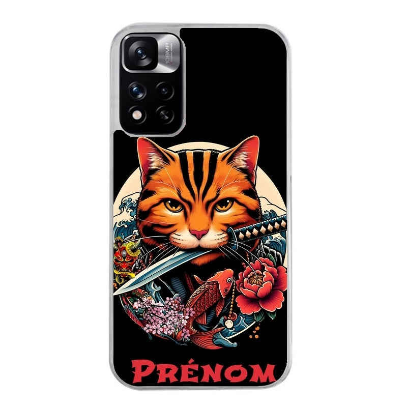 Coque taperso pour Redmi Note 12 4G 5G PRO 4G avec motif chat carpe koii japan personnalise protection antichoc personnalisée