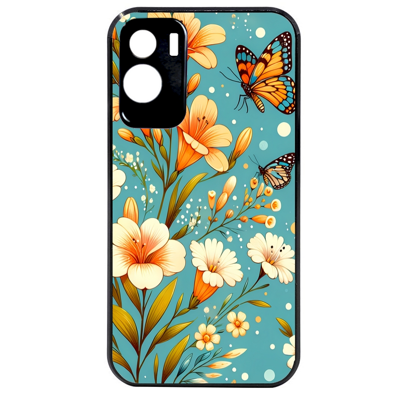 Coque noire taperso pour Honor 70 LITE 90 et LITE avec motif fleur orange protection antichoc personnalisée