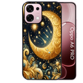 Coque noire taperso pour OPPO A6 PRO 4G et 5G avec motif lune astre protection antichoc personnalisée