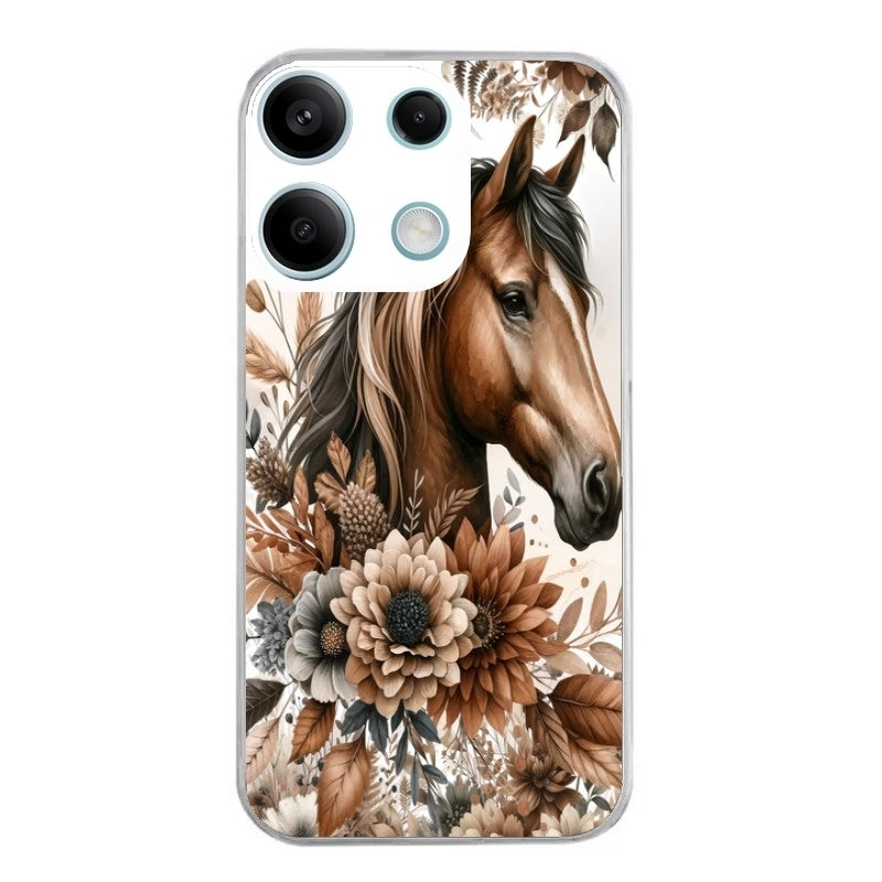 Coque taperso pour POCO M6 PRO 4G avec motif cheval automne protection antichoc personnalisée