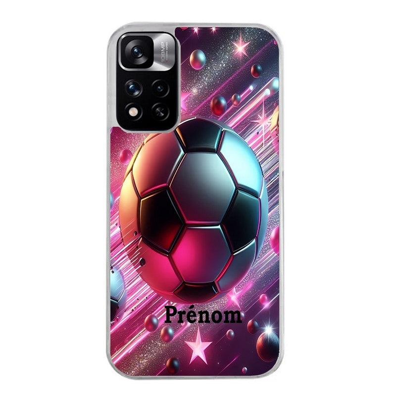 Coque taperso pour Redmi Note 10 4G 5G PRO 10S avec motif foot color personnalisee protection antichoc personnalisée