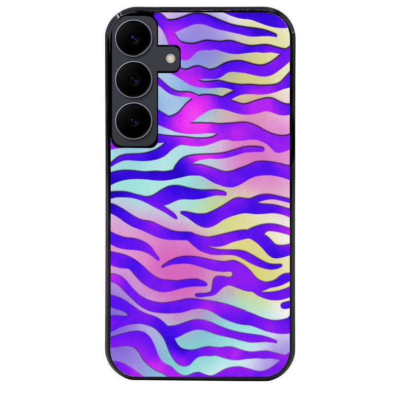 Coque noire taperso pour galaxy A06 A16 A26 A36 A56 avec motif zebre color protection antichoc personnalisée