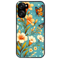 Coque noire taperso pour OnePlus Nord CE5 avec motif fleur orange protection antichoc personnalisée