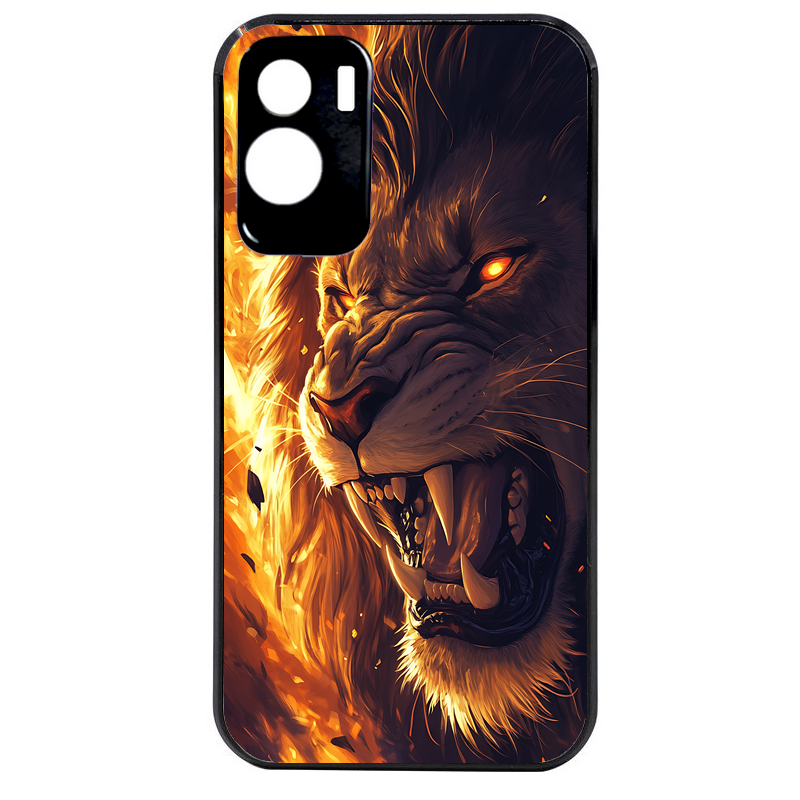 Coque noire taperso pour Honor 70 LITE 90 et LITE avec motif lion flamme protection antichoc personnalisée