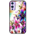 Coque noire taperso pour OnePlus 9 et 9 PRO avec motif fleur fluo protection antichoc personnalisée