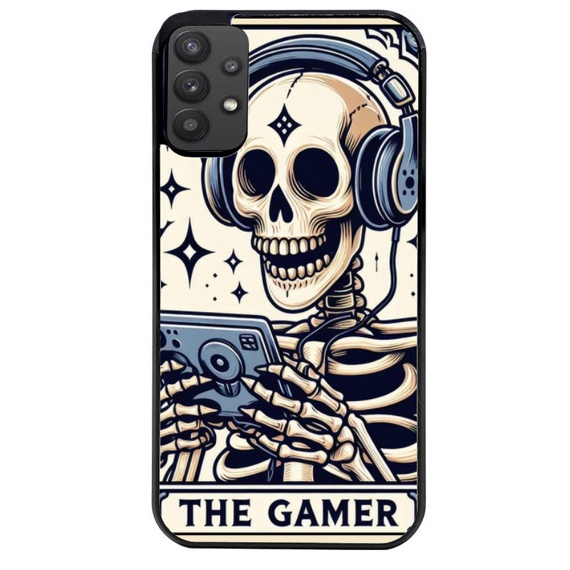 Coque noire taperso pour galaxy A22 A32 A52 A52S 4G 5G  avec motif mort gamer protection antichoc personnalisée