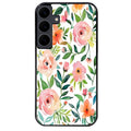 Coque noire taperso pour galaxy A06 A16 A26 A36 A56 avec motif fleur des champs protection antichoc personnalisée