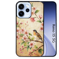 Coque noire taperso pour OPPO Reno 15 et F FS 5G avec motif fleur et colibri protection antichoc personnalisée