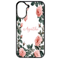 Coque noire taperso pour POCO C71 4G avec motif cadre fleur pastel personnalisee protection antichoc personnalisée
