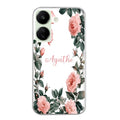 Coque taperso pour POCO C65 4G avec motif cadre fleur pastel personnalisee protection antichoc personnalisée