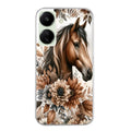 Coque taperso pour POCO C65 4G avec motif cheval automne protection antichoc personnalisée
