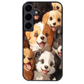 Coque noire taperso pour galaxy A06 A16 A26 A36 A56 avec motif chien smile protection antichoc personnalisée