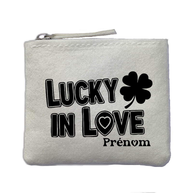 Chaussettes personnalisées paillettes rose motif love lucky
