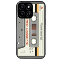 Coque noire taperso pour Honor 70 LITE 90 et LITE avec motif cassette grise personnalisable protection antichoc personnalisée