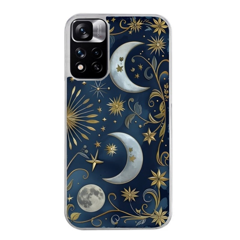 Coque taperso pour Redmi Note 12 4G 5G PRO 4G avec motif lune astre protection antichoc personnalisée