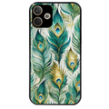Coque noire taperso pour OPPO A5 PRO 4G et 5G avec motif paon plumes protection antichoc personnalisée