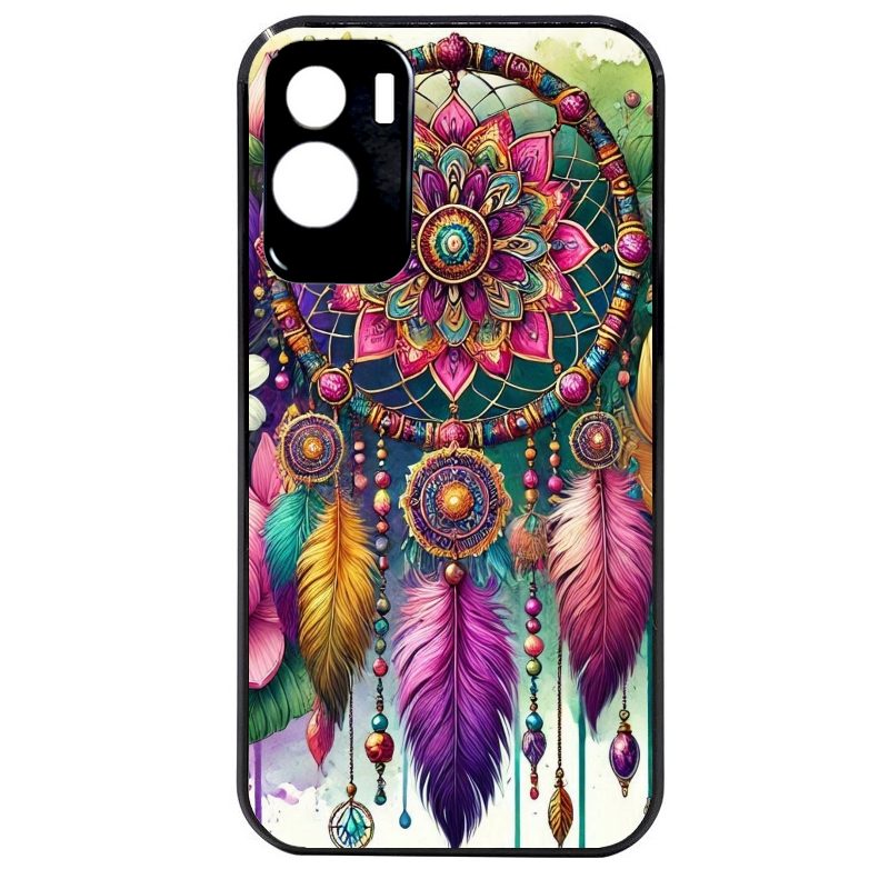 Coque noire taperso pour Honor 70 LITE 90 et LITE avec motif dreamcatcher et mandala protection antichoc personnalisée