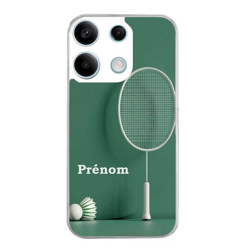 Coque taperso pour POCO M6 PRO 4G avec motif badminton sport personnalise protection antichoc personnalisée