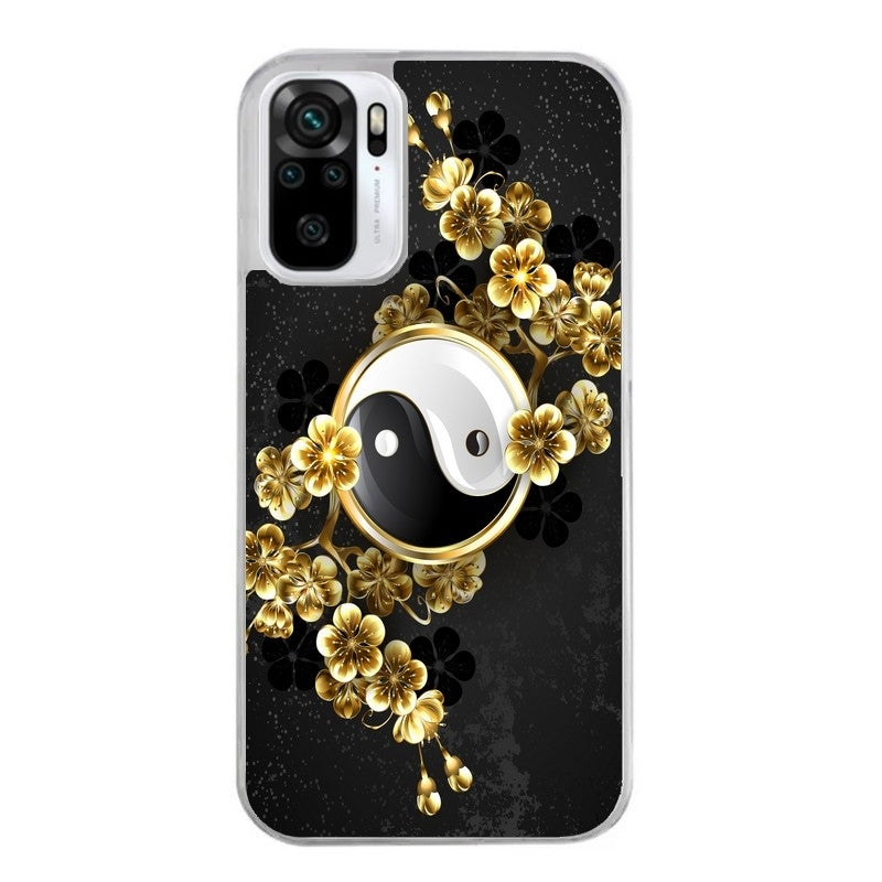 Coque taperso pour Redmi Note 10 4G 5G PRO 10S avec motif yin yang et fleur protection antichoc personnalisée