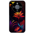 Coque noire taperso pour Honor X9A avec motif tropical jaune protection antichoc personnalisée