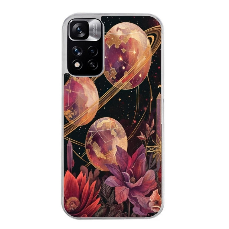 Coque taperso pour Redmi Note 12 4G 5G PRO 4G avec motif astro et fleurs protection antichoc personnalisée