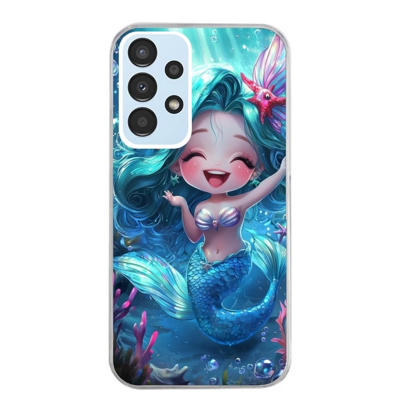 Coque taperso pour Galaxy A13 4G et 5G A23 A53 avec motif sirene style anime protection antichoc personnalisée
