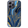 Coque noire taperso pour Redmi 12 4G et 5G avec motif marbre bleu agathe protection antichoc personnalisée