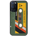 Coque noire taperso pour OPPO Reno 8 LITE personnalisable avec motif cassette kaki protection antichoc personnalisée
