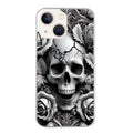 Coque taperso pour Iphone 12 et PRO MINI PRO MAX avec motif tete de mort fleur protection antichoc personnalisée
